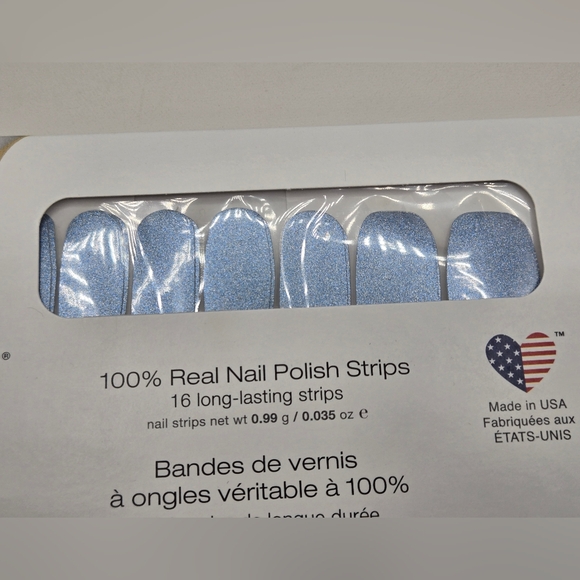 Color Street Party Glower Shimmering Blue Nail Polish Strips - Picture 3 of 4